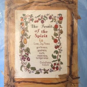 VINTAGE NWT Cross Stitch Candamar Designs Fruit Of The Spirt